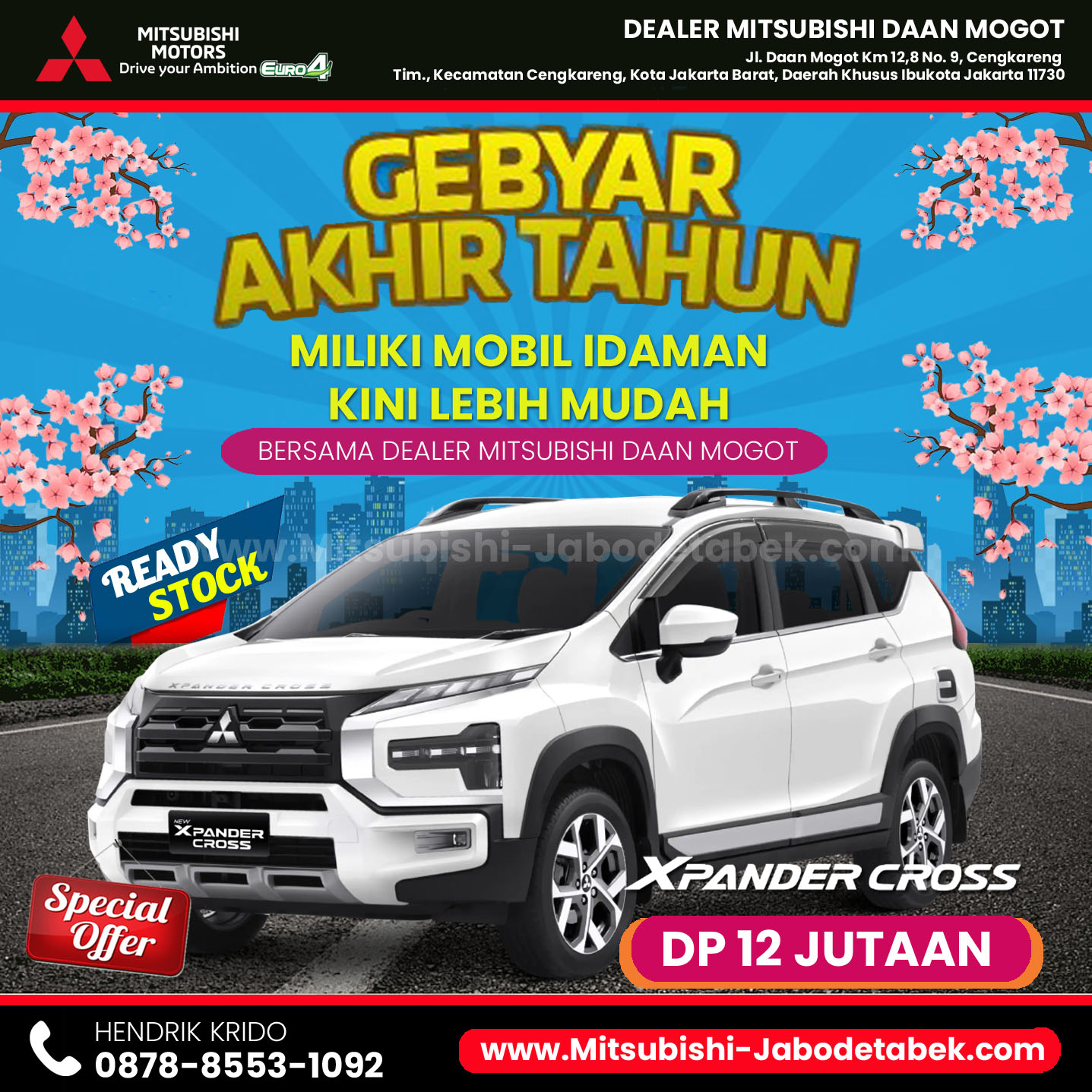 Promo Akhir Tahun Mitsubishi Xpander Cross DP 12 Juta - Dealer Mitsubishi Daan Mogot