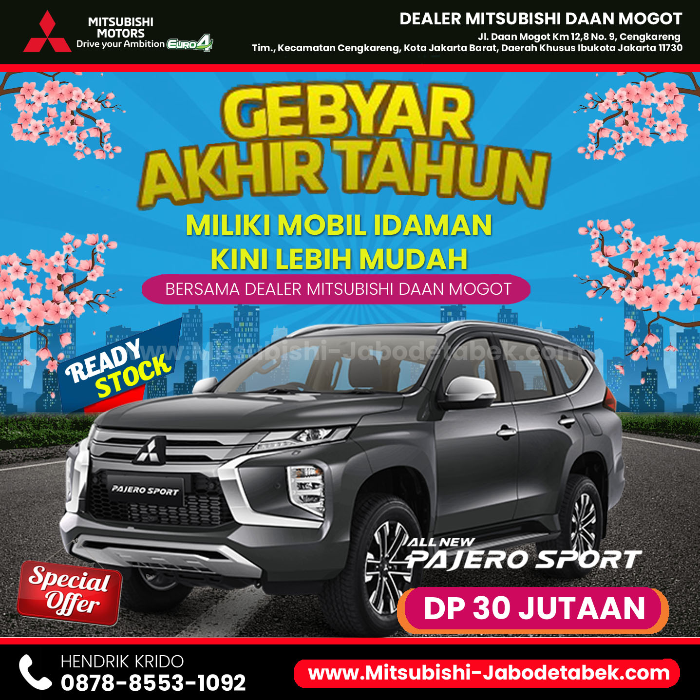 Promo Akhir Tahun Mitsubishi Pajero Sport DP 30 Juta - Dealer Mitsubishi Daan Mogot